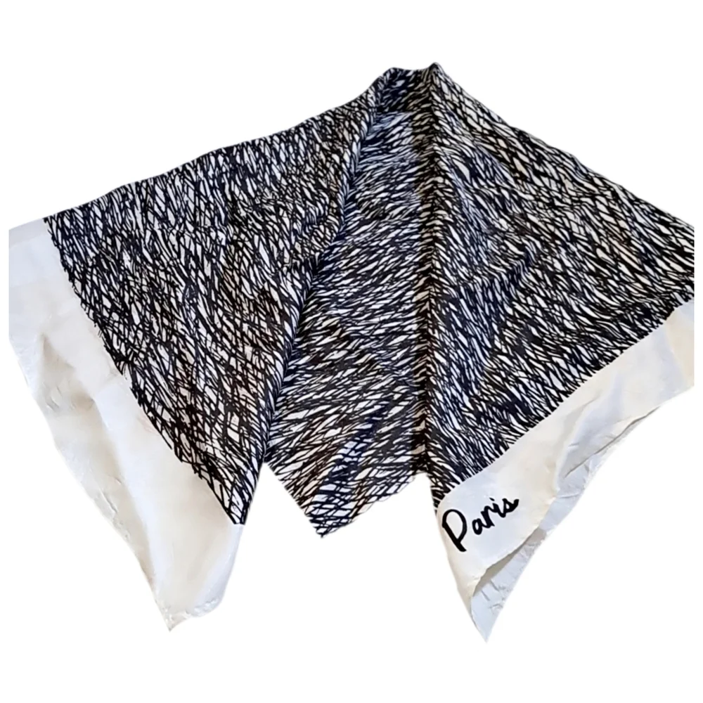 Artistic Dark Brown and Light Cream Scarf